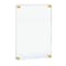Azar Displays Floating Styrene Wall Frame with Rounded Edges, Gold Stand Off Caps 105531-GLD - alternate 1